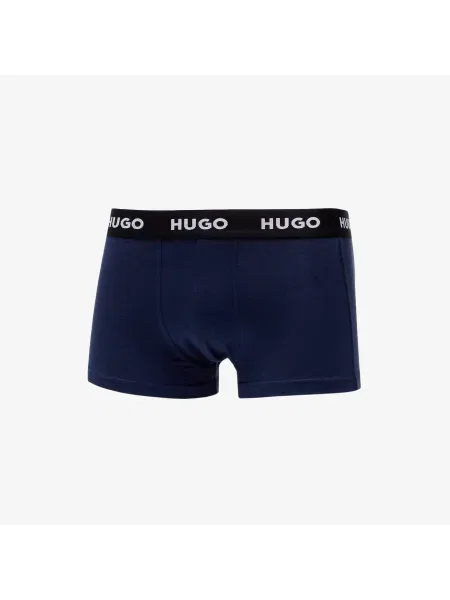 HUGO Boxeri bleumarin / negru alb
