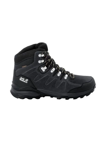 Jack Wolfskin Refugio Texapore Mid pánske trekové topánky black čierna