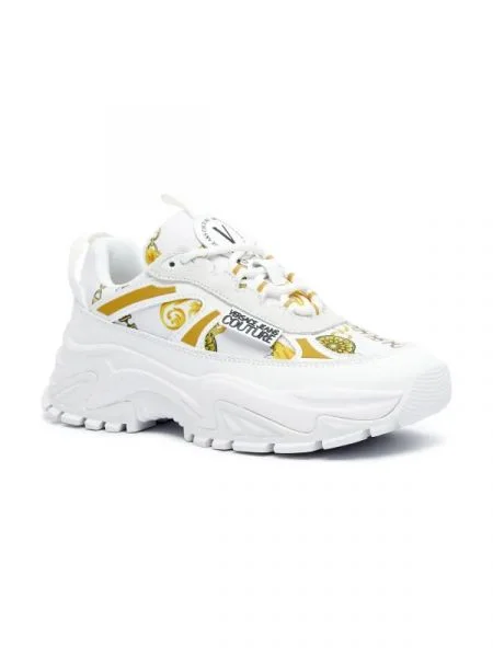 Versace Jeans Couture Sneakers tornacipő bőr hozzáadásával fehér