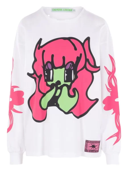Lung tricou Chopova Lowena alb