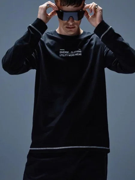 Лонгслив Diverse черный