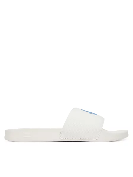Natikači Tommy Hilfiger Th Script Pool Slide bela
