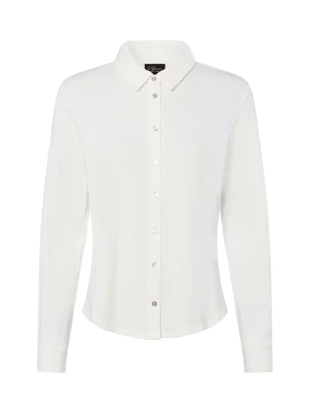 Bluzka o kroju regular fit z mieszanki S.oliver Black Label biała