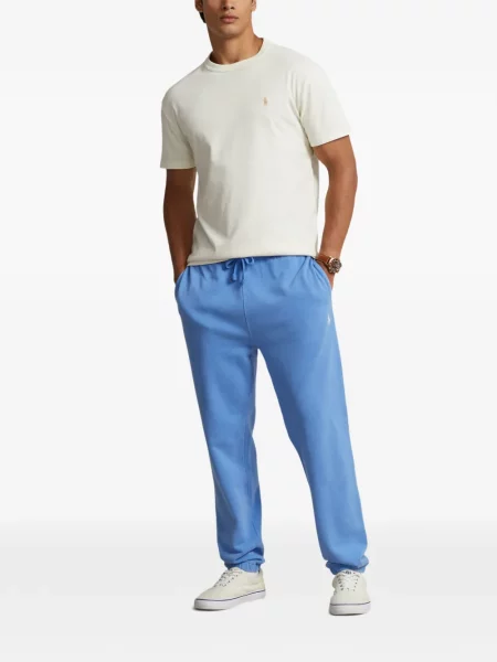 Tricou polo Polo Ralph Lauren cu glugă cu blană cu broderie roșu