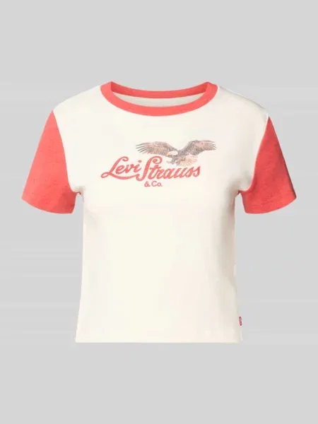 T-shirt o kroju slim fit z czystej bawełny Levi's biała