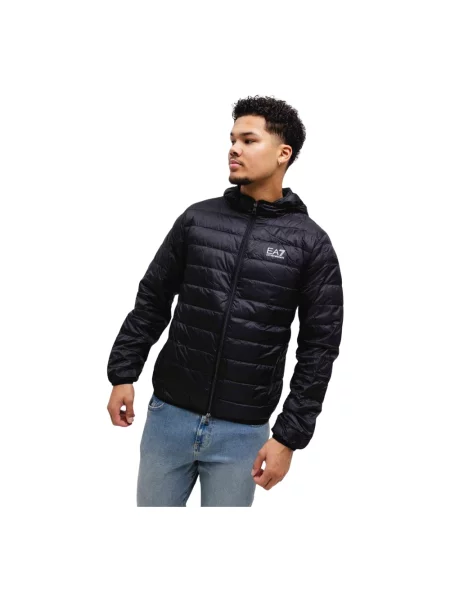 Kompaktowa kurtka puchowa Emporio Armani czarna