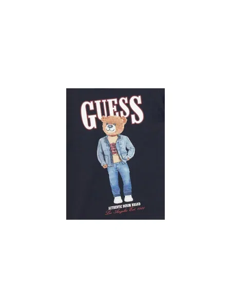 Guess Póló Sötétkék Regular Fit fekete