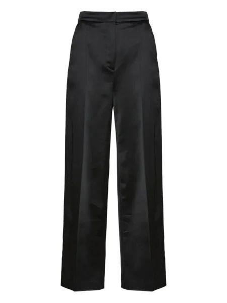 Pantaloni Yves Salomon din satin negru
