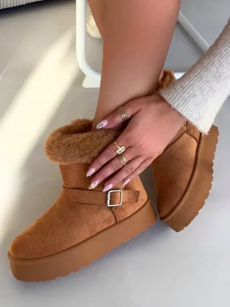 Škornji za sneg Boto z zaponko rjava