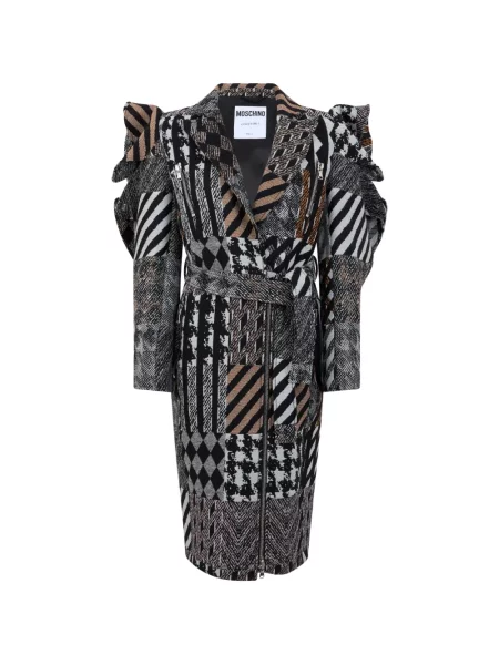 Palton Moschino cu volane negru
