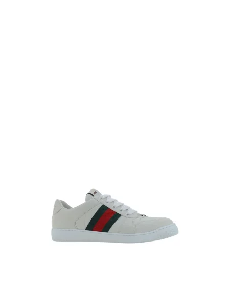 Sneakersy Gucci Screener skórzane sznurowane białe