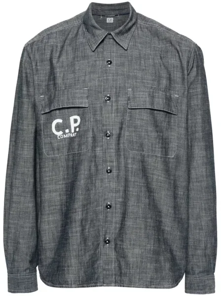 Cămașă C.p. Company cu imagine gri