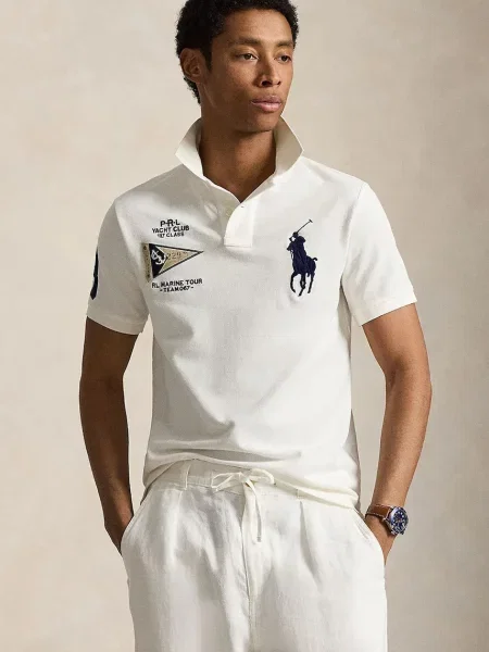 Tricou polo Polo Ralph Lauren bej