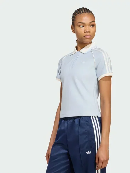Поло adidas комбінований верх синій