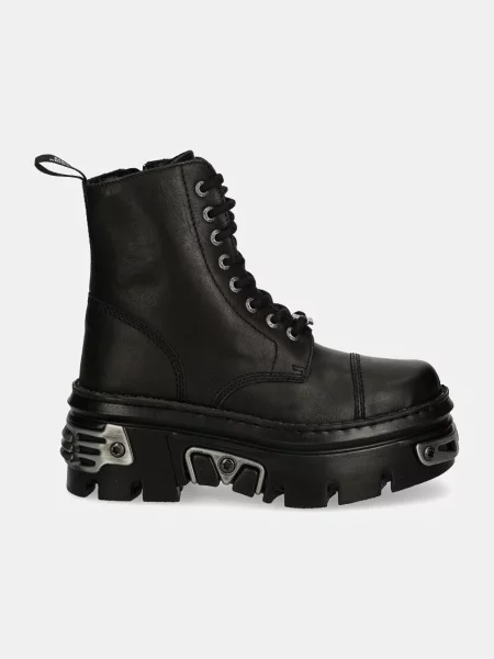 New Rock bocanci de piele CRUST NEGRO + REACTOR NEGRO