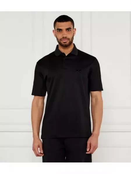 Armani Exchange Tenisz póló fekete
