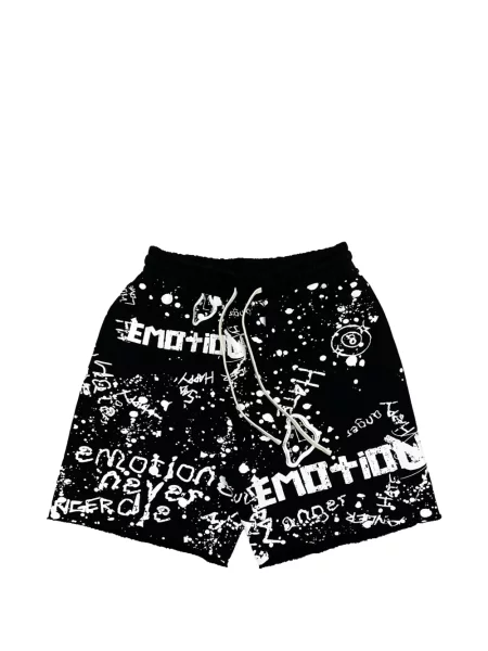 Pantaloni scurți Mixed Emotion cu imagine cu cordon negru