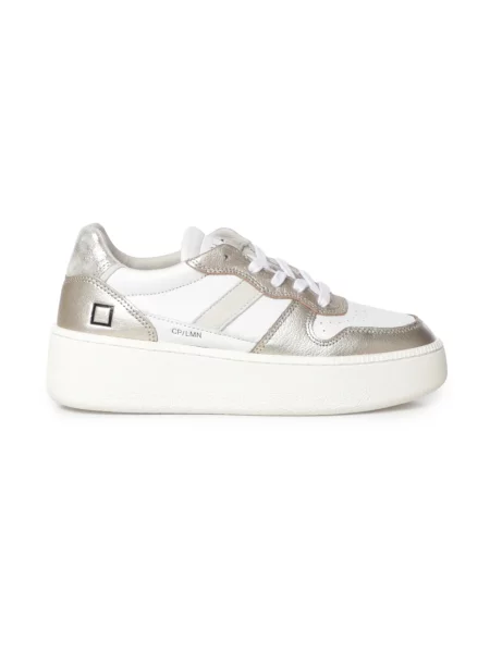Sneakersy D.a.t.e. na platformie beżowe