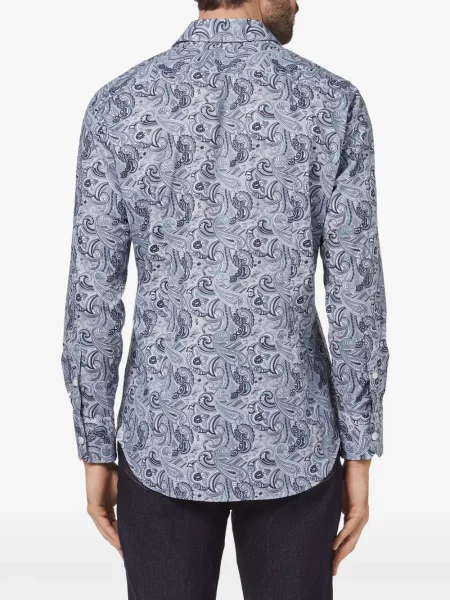 Риза Billionaire с пейсли десен синьо