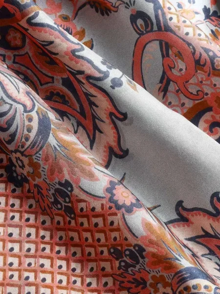 Μεταξωτός τοπ Zimmermann με σχέδιο paisley μπλε