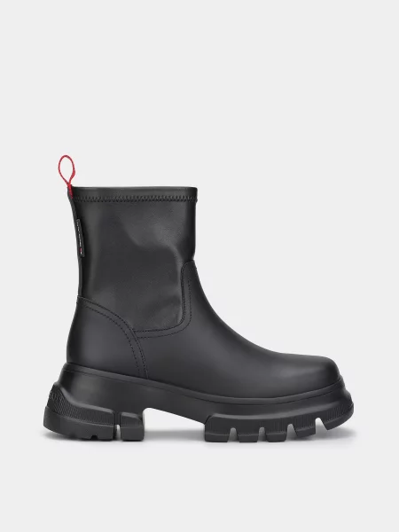 Кожаные ботинки Tommy Hilfiger черные