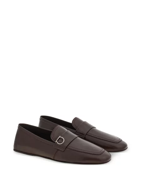 Iš natūralios odos loaferiai Ferragamo ruda