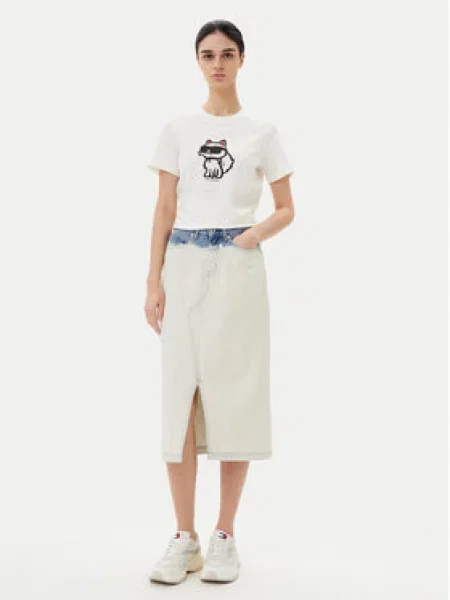 Karl Lagerfeld Jeans Džínová sukně Écru