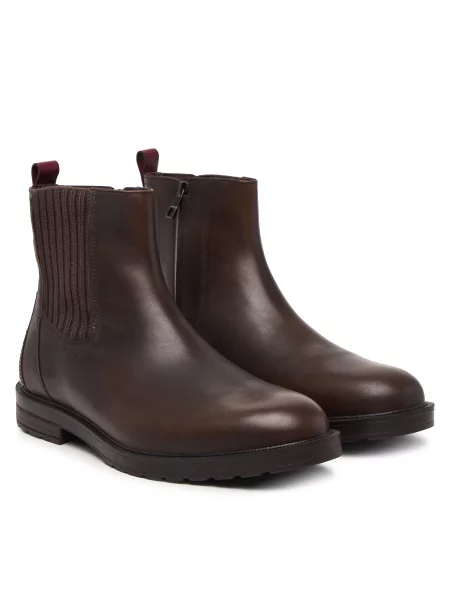 Botine Tommy Hilfiger Cleated Hilfiger Brush Wl Chel maro
