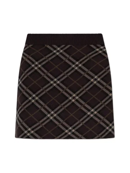 Spódnica Burberry wełniana brązowa