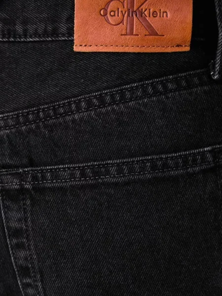 Calvin Klein Jeans дънки wide leg дамски черно