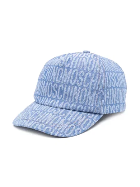 Czapka z daszkiem dziecięca Moschino niebieska