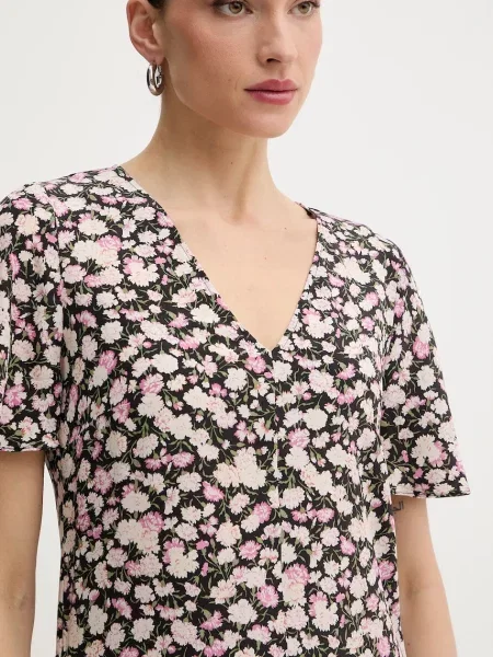 Шелковое макси платье Weekend Max Mara клеш черное