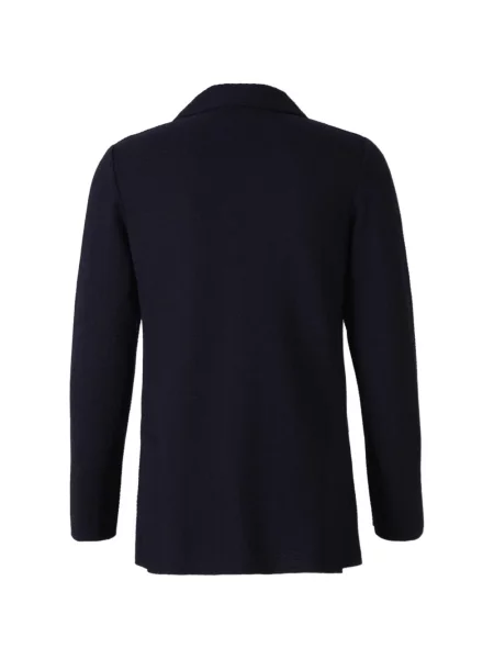 Geacă Lardini de lână cu model herringbone albastru