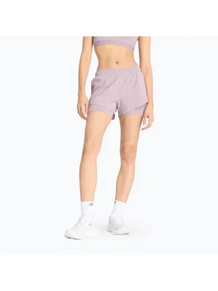 New Balance дамски къси панталони 3" ледено вино виолетово