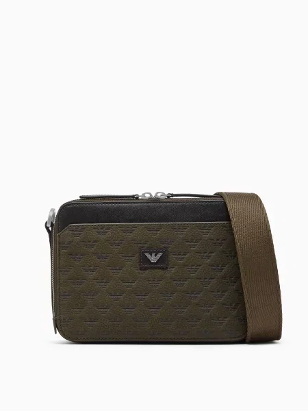 Emporio Armani Мессенджер Шкіра/поліуретан оливковий