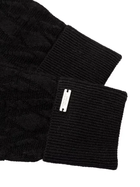 Mănuși Armani Exchange tricotate negru