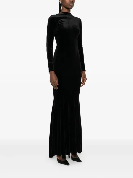 Rochie maxi Roserry lungă de costum negru