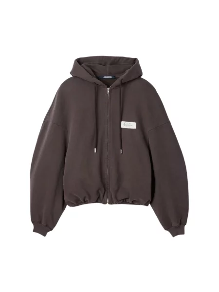 Bluza z kapturem Jacquemus z kapturem brązowa
