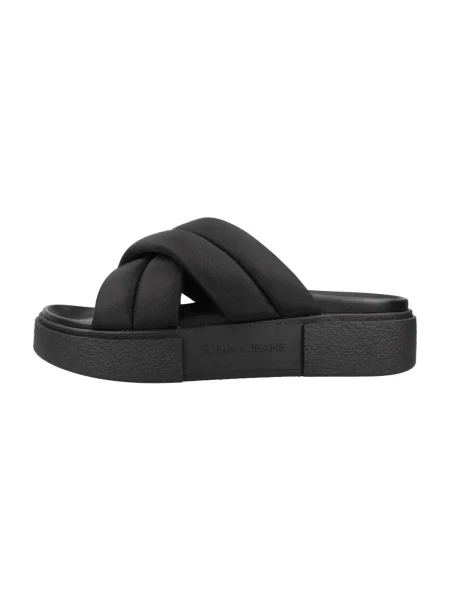 Cipők Tommy Jeans FLATFORM SANDAL fekete