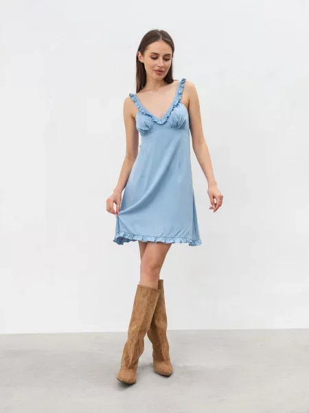 Сукня міні Romashka Фламме блакитний