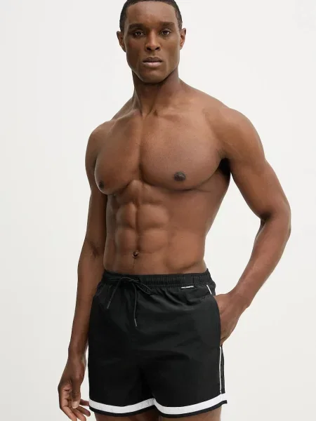 Karl Lagerfeld pantaloni scurți de baie CONTRAST negru
