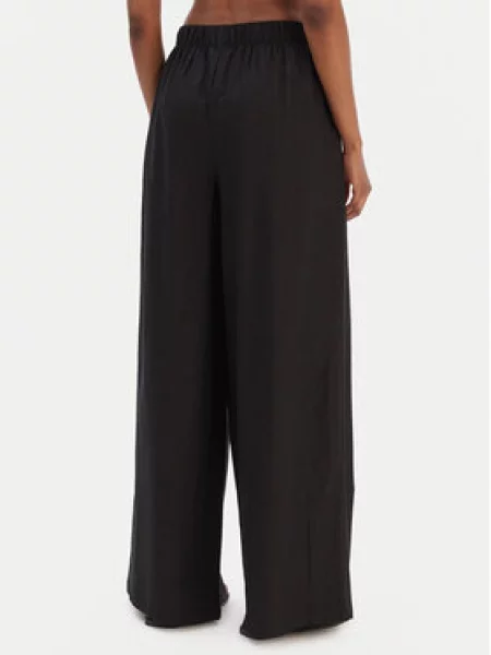 Seafolly Medžiaginės kelnės Palermo Wide Leg juoda