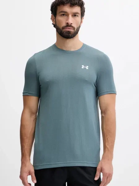 Under Armour t-shirt treningowy Vanish Seamless turkusowy wzorzysty