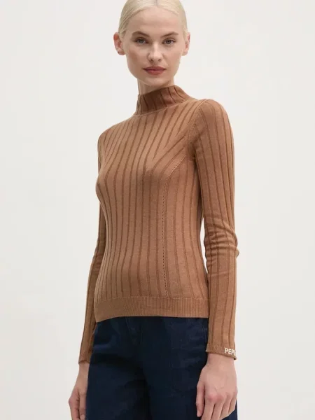 Пуловер Pepe Jeans IZABEL TURTLENECK дамски бежово