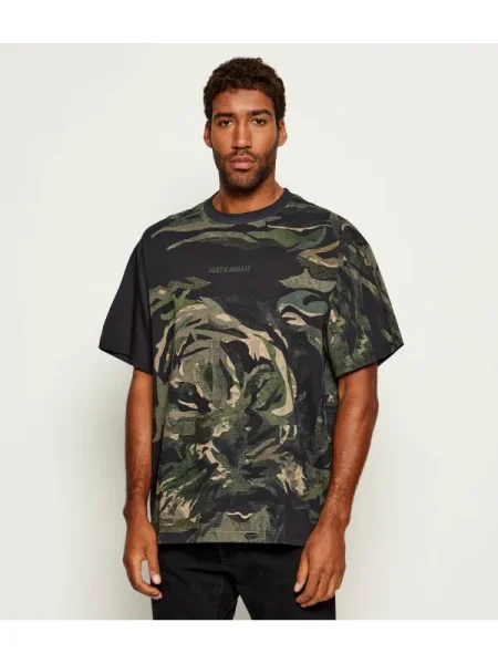 Just Cavalli Tricou | Relaxed fit verde