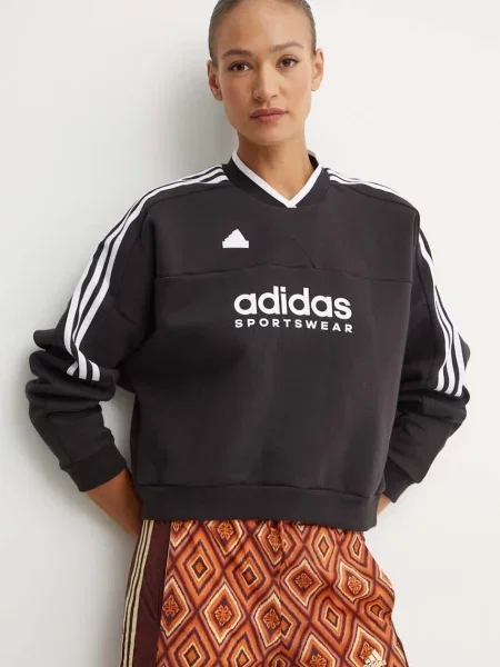 Csíkos felső Adidas fekete