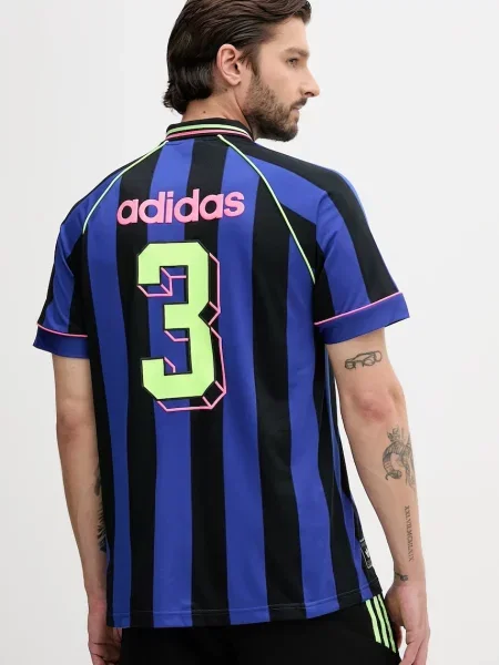 Polo tričko adidas Originals Jcquard Jersey modré