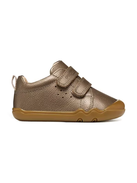 Geox pantofi pentru copii din piele STEPPIEUP Barefoot maro
