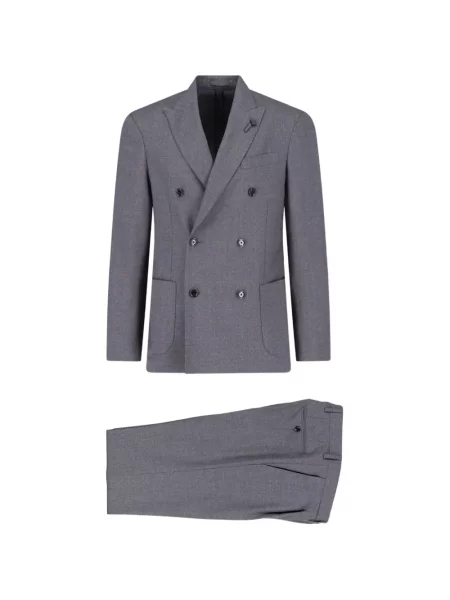 Costum Lardini cu două rânduri de nasturi gri