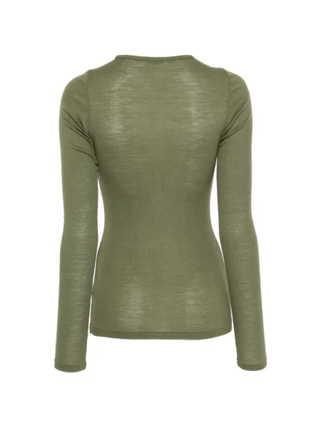 Lung pulover Auralee tricotate verde